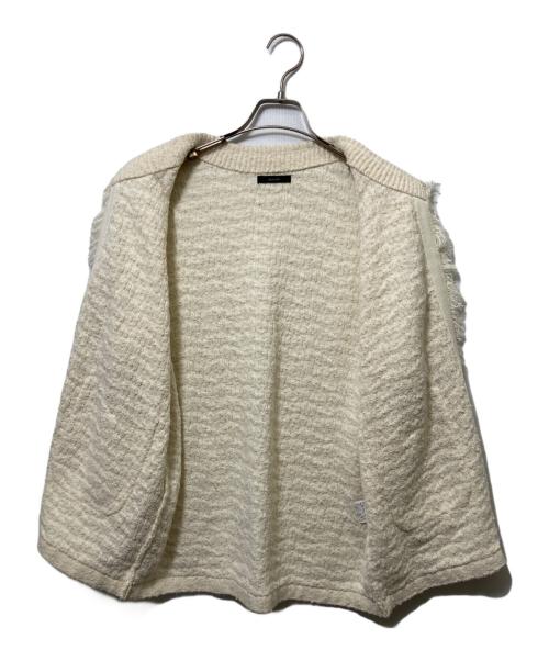 allureville（アルアバイル）allureville (アルアバイル) ブークレージャガードニットジャケット アイボリー サイズ:Mの古着・服飾アイテム