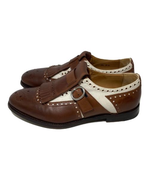 BARBANERA（バルバネッラ）barbanera (バルバネッラ) コンビネーションレザーシューズ ブラウン サイズ:7の古着・服飾アイテム