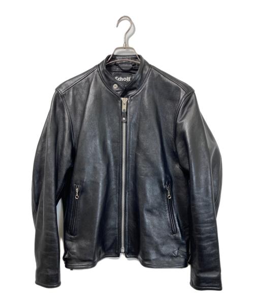 Schott（ショット）Schott (ショット) シングルレザージャケット ブラック サイズ:Lの古着・服飾アイテム