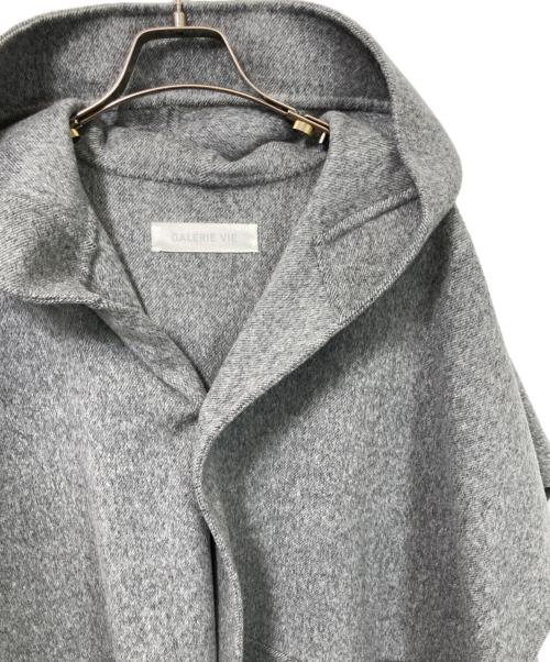 GALERIE VIE（ギャルリーヴィー）GALERIE VIE (ギャルリーヴィー) ダブルフェイスフーデットロングジレ グレー サイズ:Fの古着・服飾アイテム