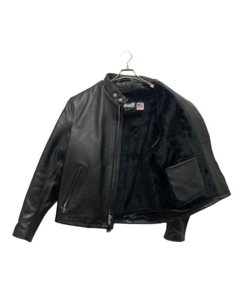 Schott（ショット）Schott (ショット) ライナー付きシングルライダースジャケット ブラック サイズ:44の古着・服飾アイテム
