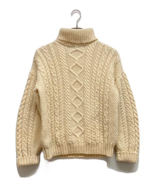 GUERNSEY WOOLLENS（ガンジーウーレンズ）GUERNSEY WOOLLENS (ガンジーウーレンズ) ウールニット ベージュ サイズ:Sの古着・服飾アイテム