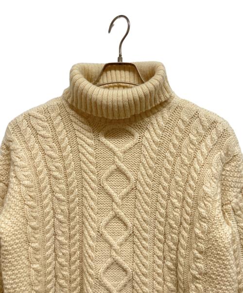 GUERNSEY WOOLLENS（ガンジーウーレンズ）GUERNSEY WOOLLENS (ガンジーウーレンズ) ウールニット ベージュ サイズ:Sの古着・服飾アイテム
