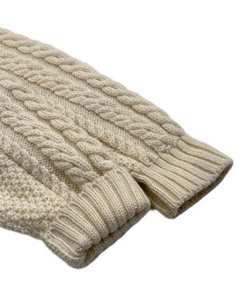 GUERNSEY WOOLLENS（ガンジーウーレンズ）GUERNSEY WOOLLENS (ガンジーウーレンズ) ウールニット ベージュ サイズ:Sの古着・服飾アイテム