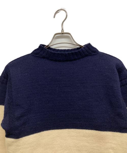 GUERNSEY WOOLLENS（ガンジーウーレンズ）GUERNSEY WOOLLENS (ガンジーウーレンズ) ウールニット ネイビー サイズ:Mの古着・服飾アイテム