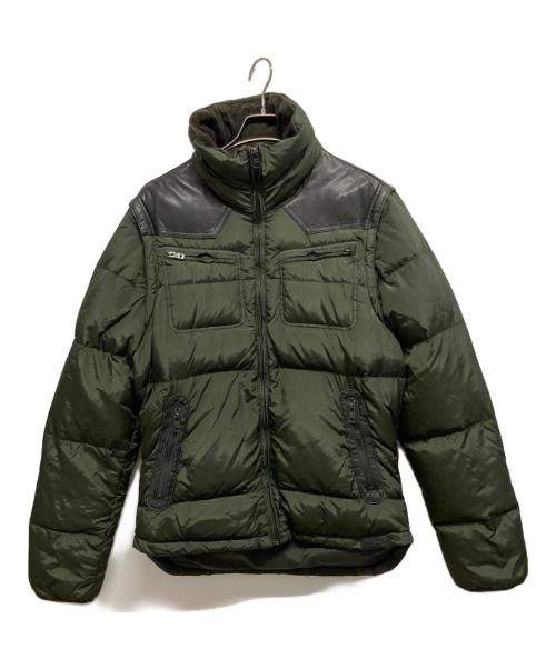DIESEL（ディーゼル）DIESEL (ディーゼル) ダウンジャケット グリーン サイズ:Lの古着・服飾アイテム