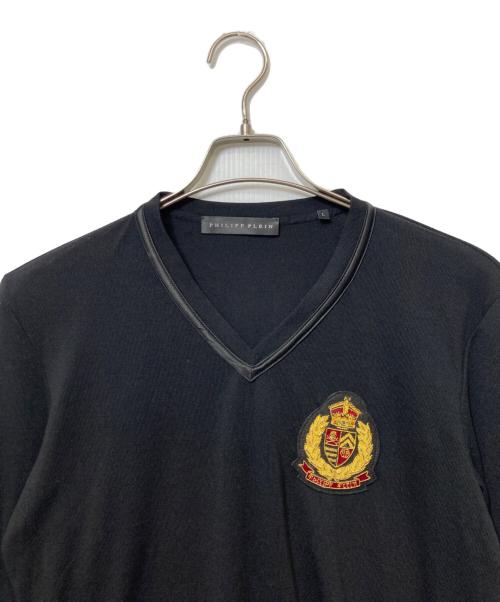 philipp plein（フィリッププレイン）PHILIPP PLEIN (フィリッププレイン) ニット ブラック サイズ:Lの古着・服飾アイテム