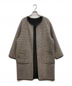 BEAUTY&YOUTHビューティーアンドユース）の古着「リバーシブルノーカラーコート」｜ベージュ