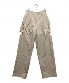 CLANEクラネ）の古着「サイドサークル カット パンツ」｜アイボリー