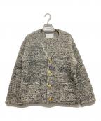 MACPHEEマカフィー）の古着「ウールナイロンツイード Vネックカーディガン」｜グレー