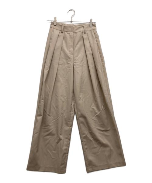 anuke（アンヌーク）anuke (アンヌーク) タックツイルパンツ ベージュ サイズ:36の古着・服飾アイテム