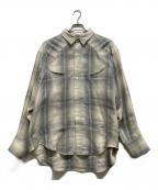 seven by sevenセブンバイセブン）の古着「L Sラメウエスタンシャツ」｜ホワイト