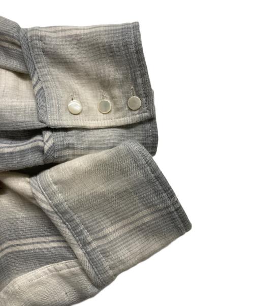 seven by seven（セブンバイセブン）SEVEN BY SEVEN (セブンバイセブン) L Sラメウエスタンシャツ ホワイト サイズ:Mの古着・服飾アイテム