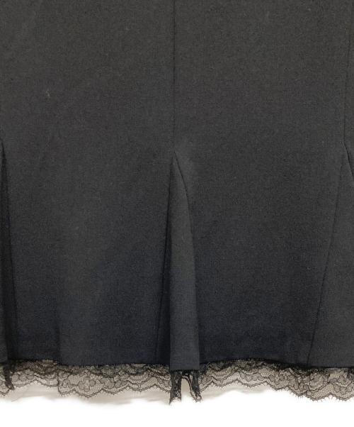 ESCADA（エスカーダ）ESCADA (エスカーダ) 裾フリルデザインスカート ブラック サイズ:Lの古着・服飾アイテム