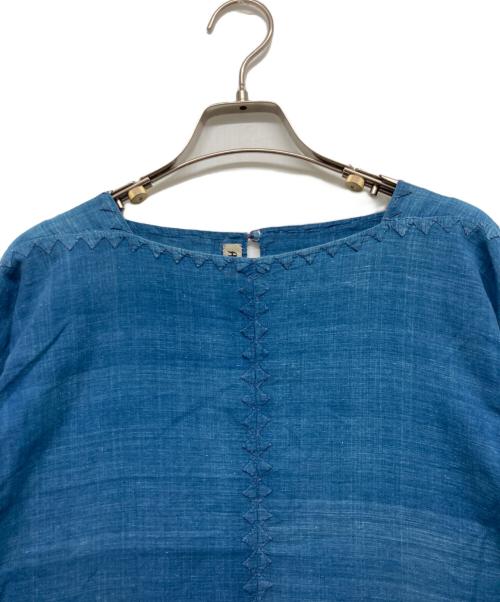 ASHA BY MDS（アシャ バイ エムディーエス）ASHA BY MDS (アシャ バイ エムディーエス) ブラウス インディゴ サイズ:-の古着・服飾アイテム