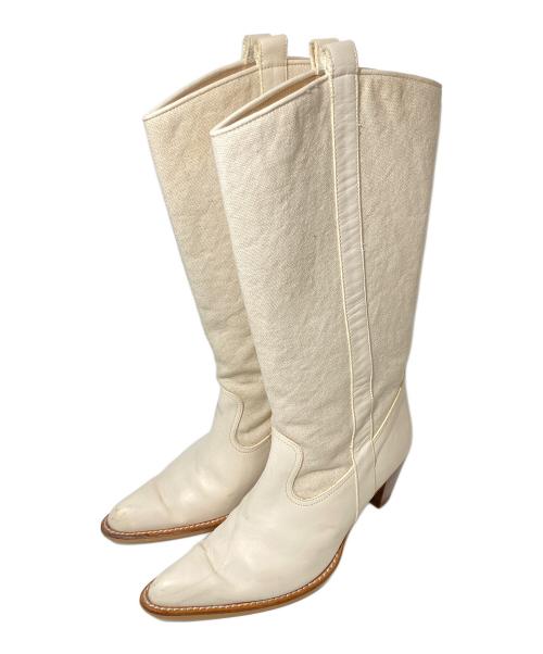 YOSHIE INABA（ヨシエ イナバ）YOSHIE INABA (ヨシエ イナバ) ウェスタンブーツ ホワイト サイズ:LLの古着・服飾アイテム