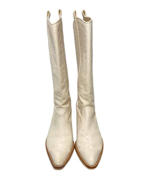 YOSHIE INABA（ヨシエ イナバ）YOSHIE INABA (ヨシエ イナバ) ウェスタンブーツ ホワイト サイズ:LLの古着・服飾アイテム