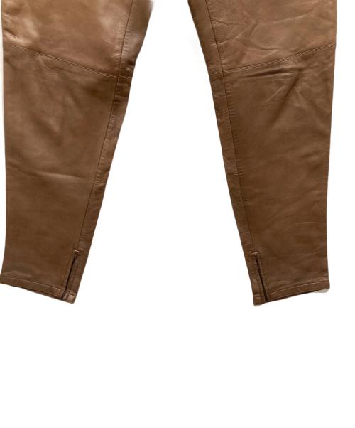 GIANNI VERSACE（ジャンニ・ヴェルサーチ）GIANNI VERSACE (ジャンニ・ヴェルサーチ) レザーパンツ ブラウン サイズ:記載なしの古着・服飾アイテム