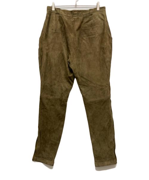 GIANNI VERSACE（ジャンニ・ヴェルサーチ）GIANNI VERSACE (ジャンニ・ヴェルサーチ) スウェードレザーパンツ グリーン サイズ:記載なしの古着・服飾アイテム