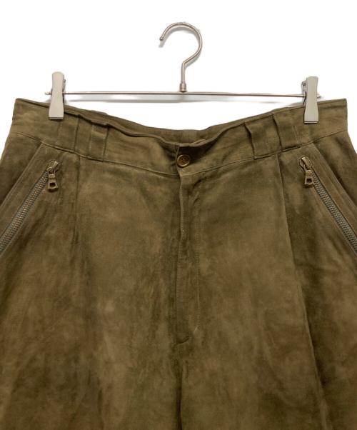 GIANNI VERSACE（ジャンニ・ヴェルサーチ）GIANNI VERSACE (ジャンニ・ヴェルサーチ) スウェードレザーパンツ グリーン サイズ:記載なしの古着・服飾アイテム