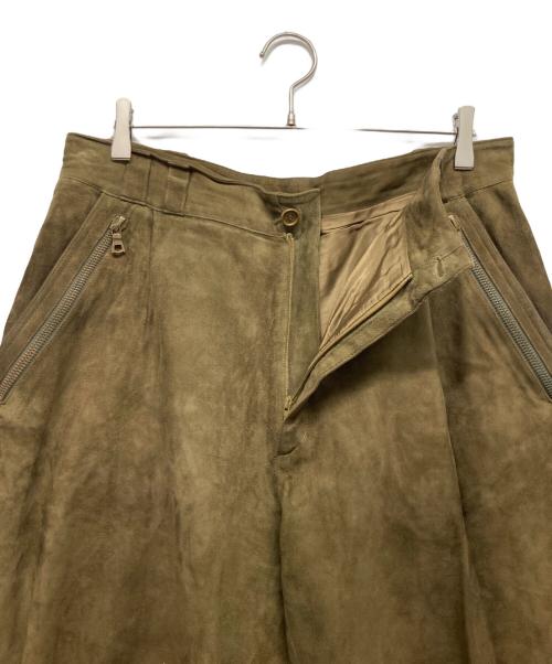 GIANNI VERSACE（ジャンニ・ヴェルサーチ）GIANNI VERSACE (ジャンニ・ヴェルサーチ) スウェードレザーパンツ グリーン サイズ:記載なしの古着・服飾アイテム