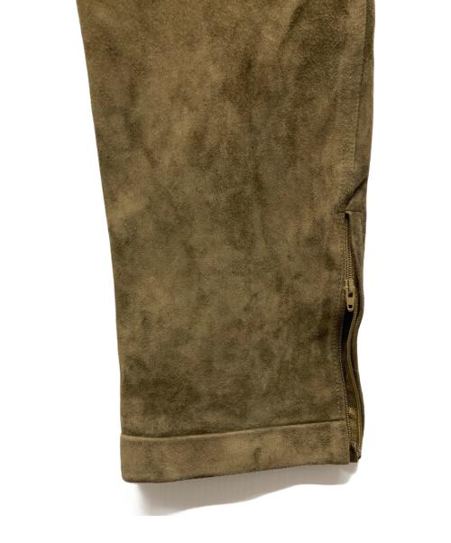 GIANNI VERSACE（ジャンニ・ヴェルサーチ）GIANNI VERSACE (ジャンニ・ヴェルサーチ) スウェードレザーパンツ グリーン サイズ:記載なしの古着・服飾アイテム