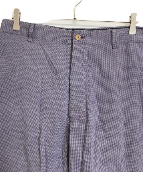 Yohji Yamamoto pour homme（ヨウジヤマモト プールオム）Yohji Yamamoto pour homme (ヨウジヤマモト プールオム) チェックパンツ パープル サイズ:Mの古着・服飾アイテム