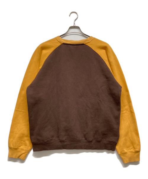 stussy（ステューシー）stussy (ステューシー) ラグランスウェット イエロー サイズ:Lの古着・服飾アイテム