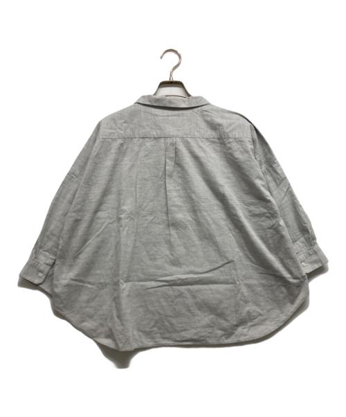 HUIS（ハウス）huis (ハウス) 8分袖コードレーンワイドブラウス グレー サイズ:Fの古着・服飾アイテム