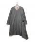 ADORE（アドーア）の古着「ウールストライプアシンメトリーヘムワンピース」｜グレー