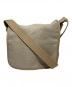 一澤信三郎帆布イチザワシンザブロウハンプ）の古着「リネンショルダーバッグ」｜ベージュ