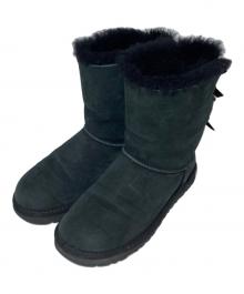 UGG（アグ）の古着「リボン付きムートンブーツ」｜ブラック