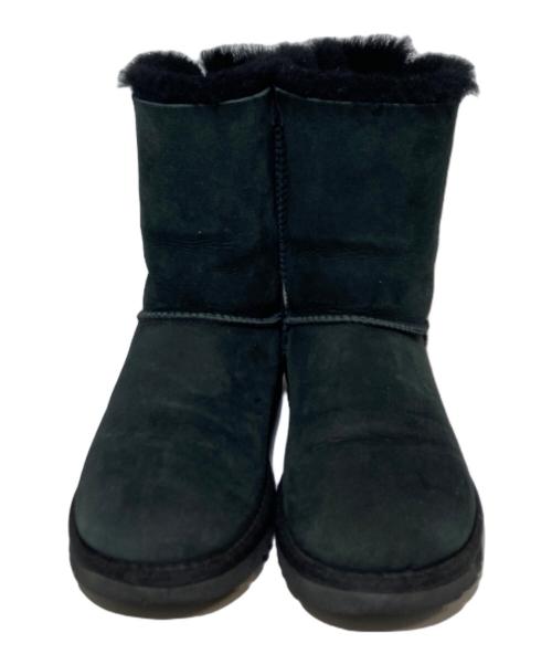 UGG（アグ）UGG (アグ) リボン付きムートンブーツ ブラック サイズ:22の古着・服飾アイテム
