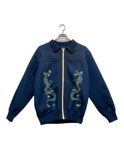 SYU.HOMME/FEMM（シュウオムフェム）SYU.HOMME/FEMM (シュウオムフェム) DRAGN KNIT SHIRTS ネイビー サイズ:2の古着・服飾アイテム