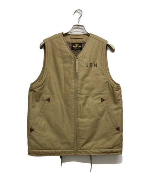 HOUSTON（ヒューストン）HOUSTON (ヒューストン) ベスト グリーン サイズ:LARGEの古着・服飾アイテム