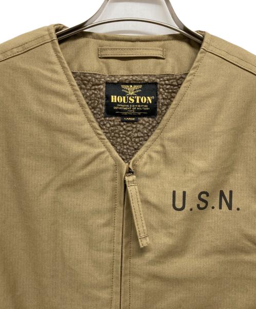 HOUSTON（ヒューストン）HOUSTON (ヒューストン) ベスト グリーン サイズ:LARGEの古着・服飾アイテム