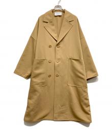 ASTRAET（アストラット）の古着「PEチノ6ボタンテーラードコートダブルチェスターコート」｜ベージュ