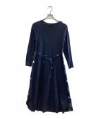 BLUE LABEL CRESTBRIDGEブルーレーベルクレストブリッジ）の古着「チェック柄ワンピース　55J81-232-29」｜ネイビー