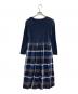 BLUE LABEL CRESTBRIDGE (ブルーレーベルクレストブリッジ) チェック柄ワンピース　55J81-232-29 ネイビー サイズ:36：7000円