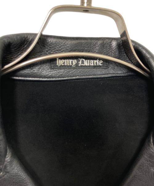 HENRY DUARTE（ヘンリーデュアルテ）HENRY DUARTE (ヘンリーデュアルテ) レザージャケット ブラック サイズ:表記無しの古着・服飾アイテム