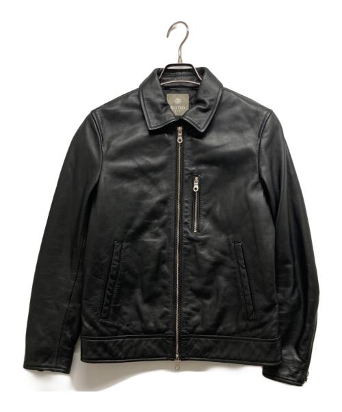nano&co（ナノアンドコー）nano&co (ナノアンドコー) ラムレザージャケット ブラック サイズ:Sの古着・服飾アイテム