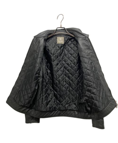 nano&co（ナノアンドコー）nano&co (ナノアンドコー) ラムレザージャケット ブラック サイズ:Sの古着・服飾アイテム