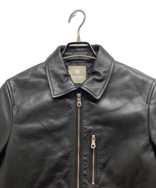 nano&co（ナノアンドコー）nano&co (ナノアンドコー) ラムレザージャケット ブラック サイズ:Sの古着・服飾アイテム