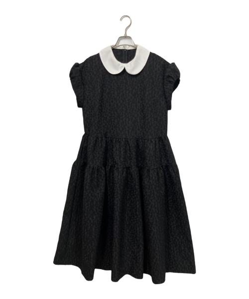 UNMINOU（アンミヌ）UNMINOU (アンミヌ) ミニラウンドジャガードドレス ブラック サイズ:FREEの古着・服飾アイテム