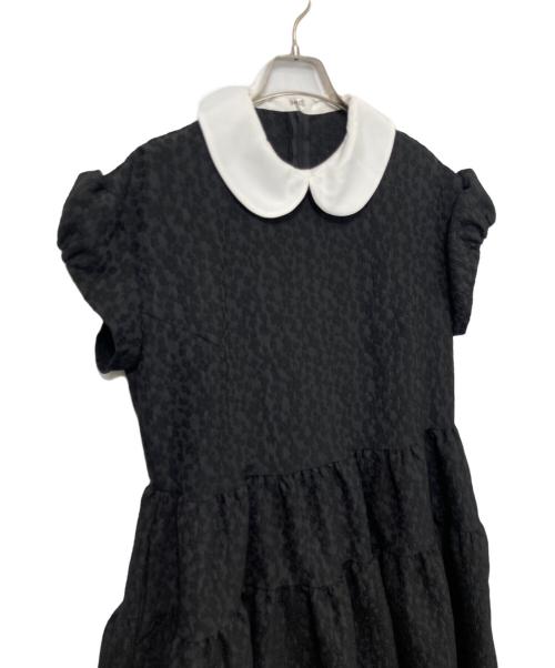 UNMINOU（アンミヌ）UNMINOU (アンミヌ) ミニラウンドジャガードドレス ブラック サイズ:FREEの古着・服飾アイテム