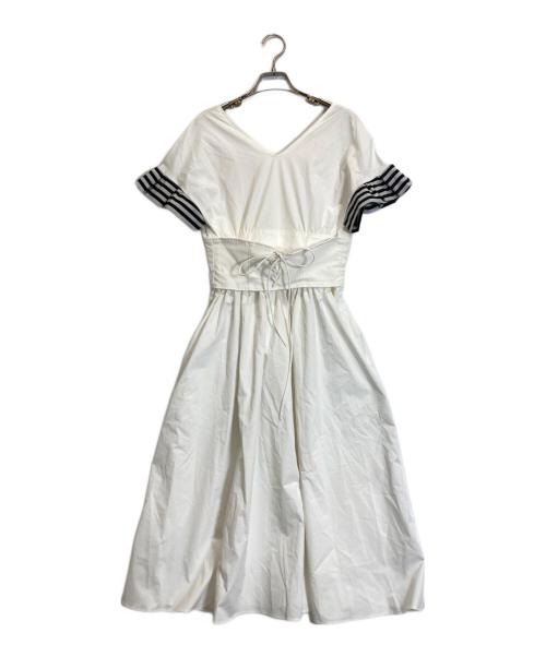 BORDERS at BALCONY（ボーダーズアットバルコニー）BORDERS at BALCONY (ボーダーズアットバルコニー) DANSKIN (ダンスキン) コルセットドレス ホワイト サイズ:36の古着・服飾アイテム