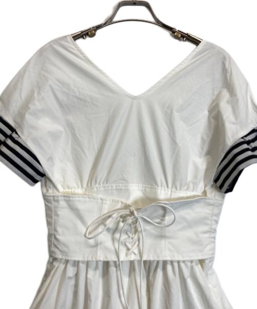 BORDERS at BALCONY（ボーダーズアットバルコニー）BORDERS at BALCONY (ボーダーズアットバルコニー) DANSKIN (ダンスキン) コルセットドレス ホワイト サイズ:36の古着・服飾アイテム