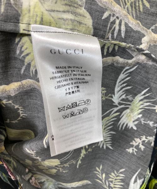 GUCCI（グッチ）GUCCI (グッチ) フローラル 花柄 シャツ グリーン サイズ:38の古着・服飾アイテム
