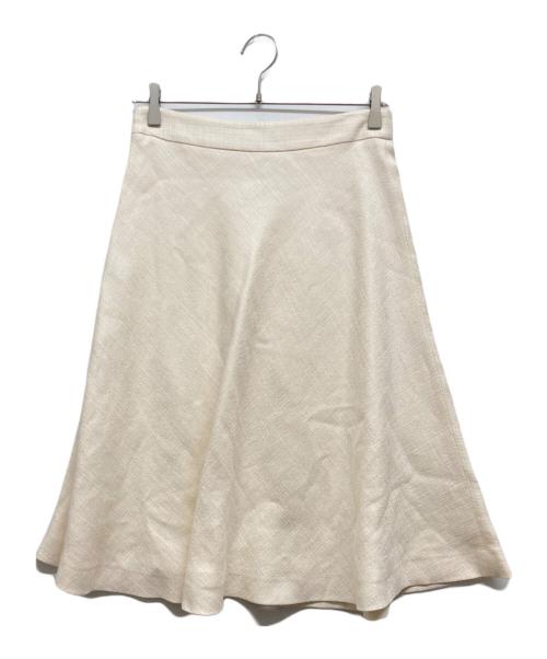Salvatore Ferragamo（サルヴァトーレ フェラガモ）Salvatore Ferragamo (サルヴァトーレ フェラガモ) ヴァラスカート ホワイト サイズ:Mの古着・服飾アイテム