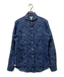 giannetto（ジャンネット）の古着「総柄シャツ」｜ネイビー